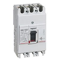 Автоматический выключатель DRX 125 B - с настраиваемыми уставками - 25 кА - 415 В~ - 3П - 63 A | код. 667356 |  Legrand 
